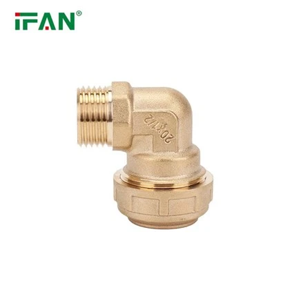 IFAN HDPE žalvario suspaudimo jungiamosios detalės alkūnė